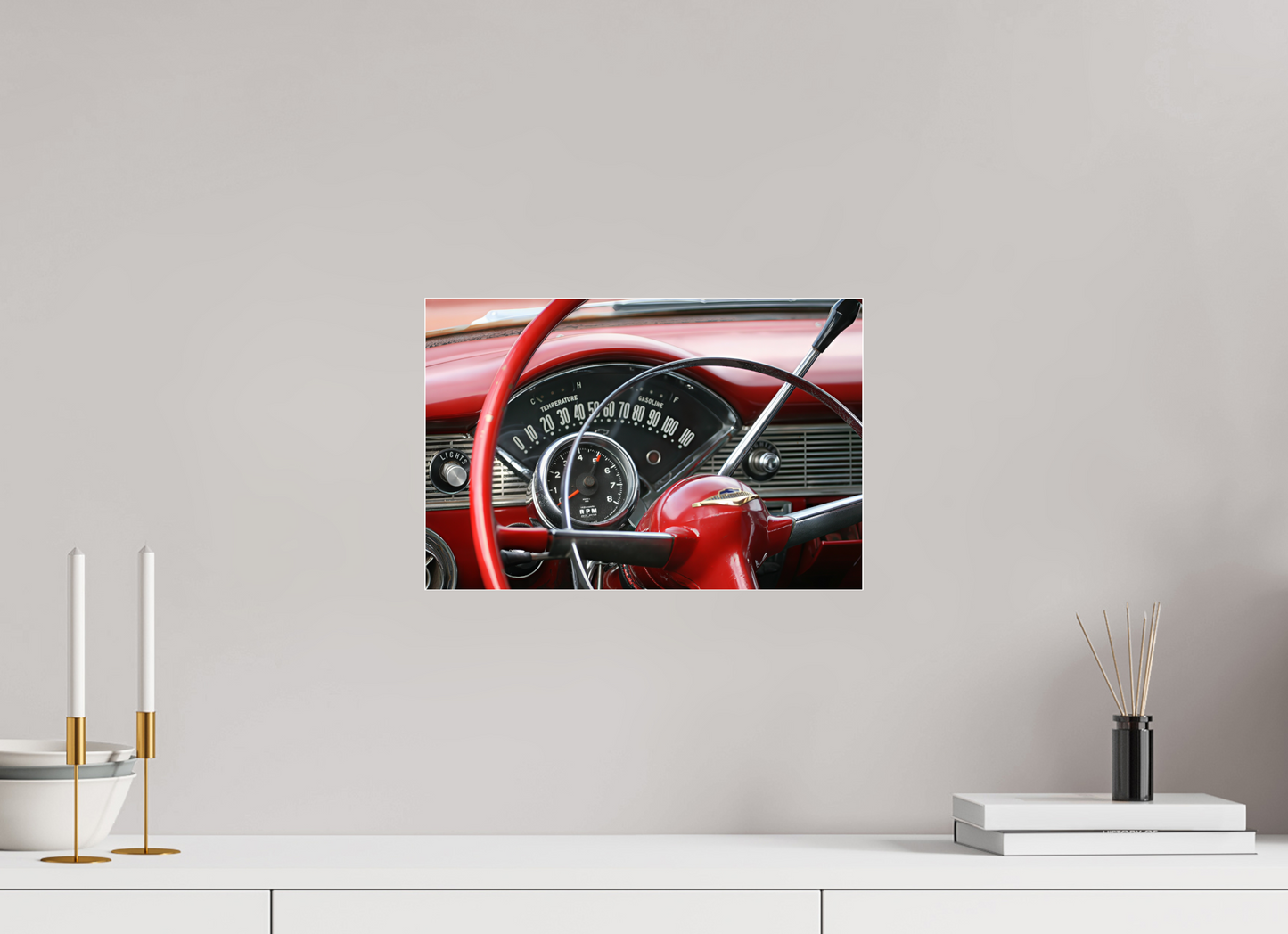 56 CHEVY ON ACRYLIC GLASS