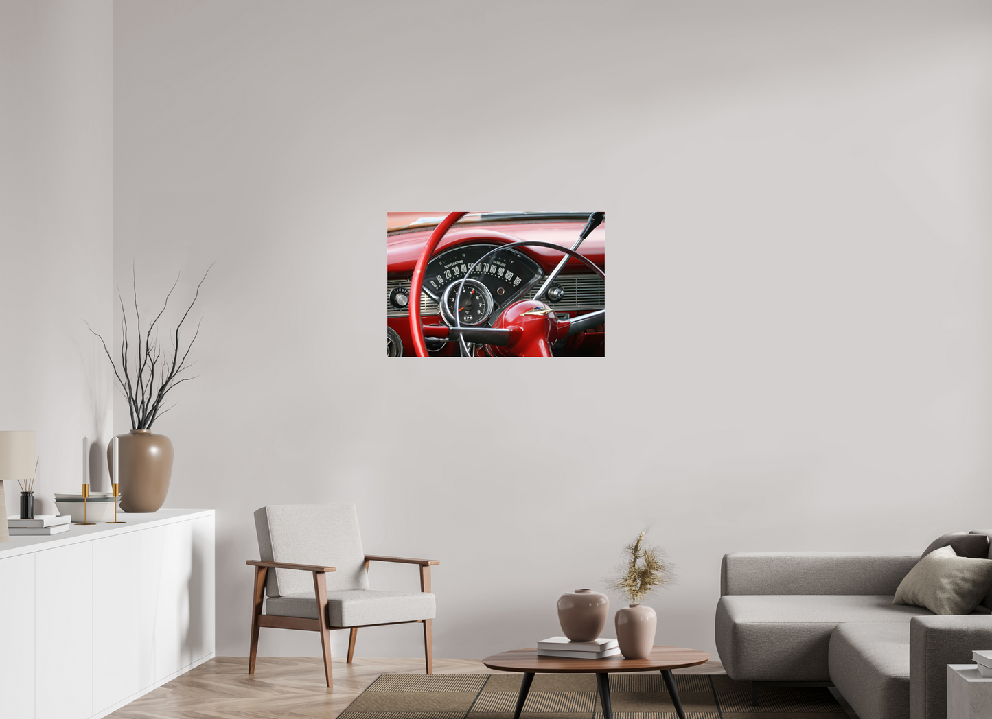 56 CHEVY ON ACRYLIC GLASS