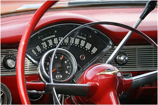 56 CHEVY ON ACRYLIC GLASS 1