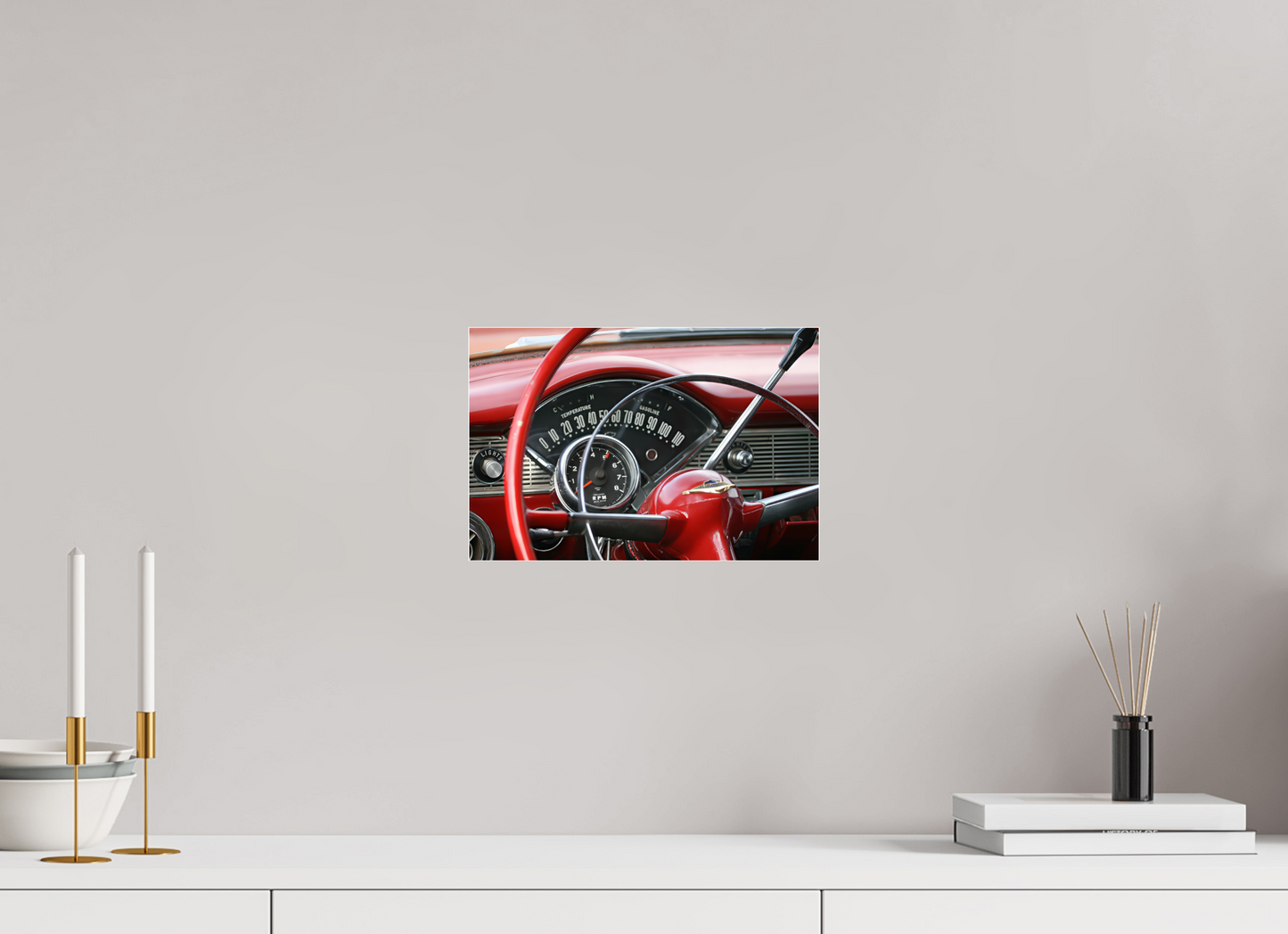 56 CHEVY ON ACRYLIC GLASS
