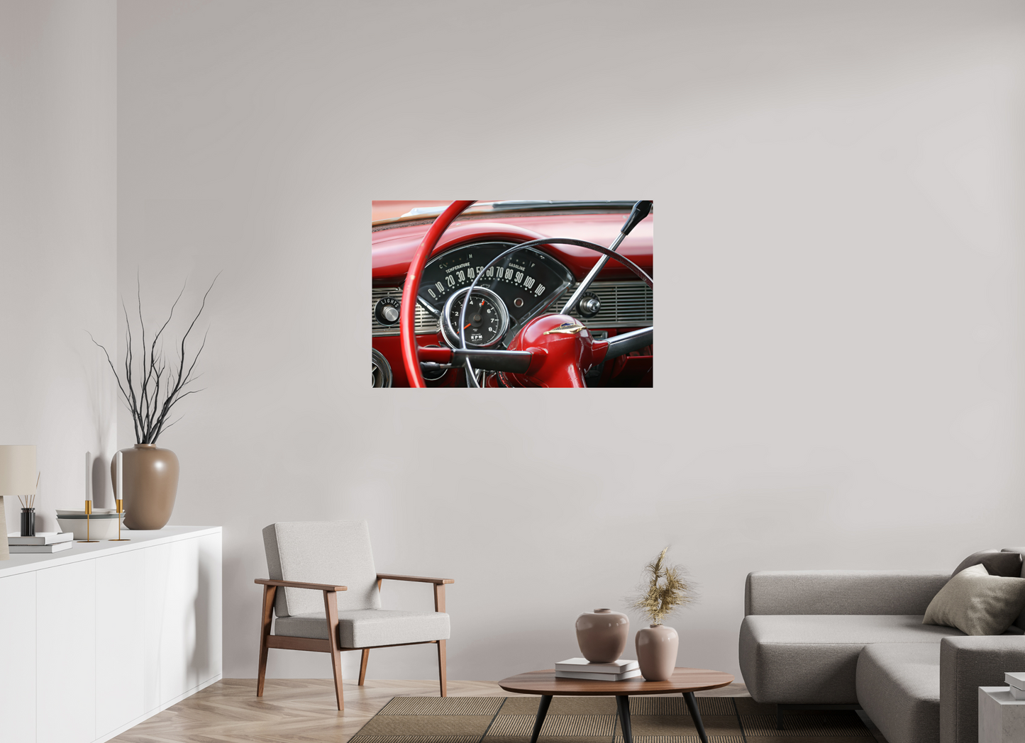 56 CHEVY ON ACRYLIC GLASS 2